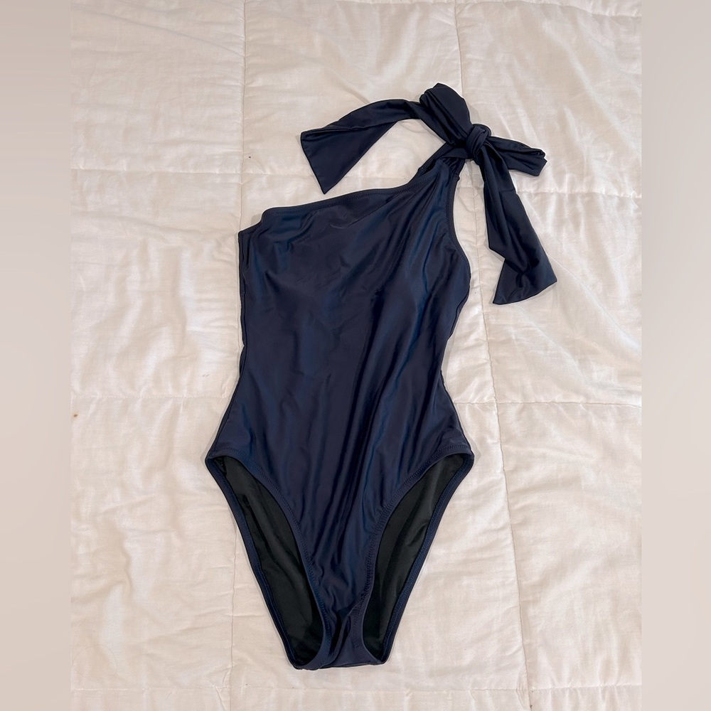 Jcrew one piece off shoulder swimsuit
